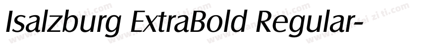 Isalzburg ExtraBold Regular字体转换